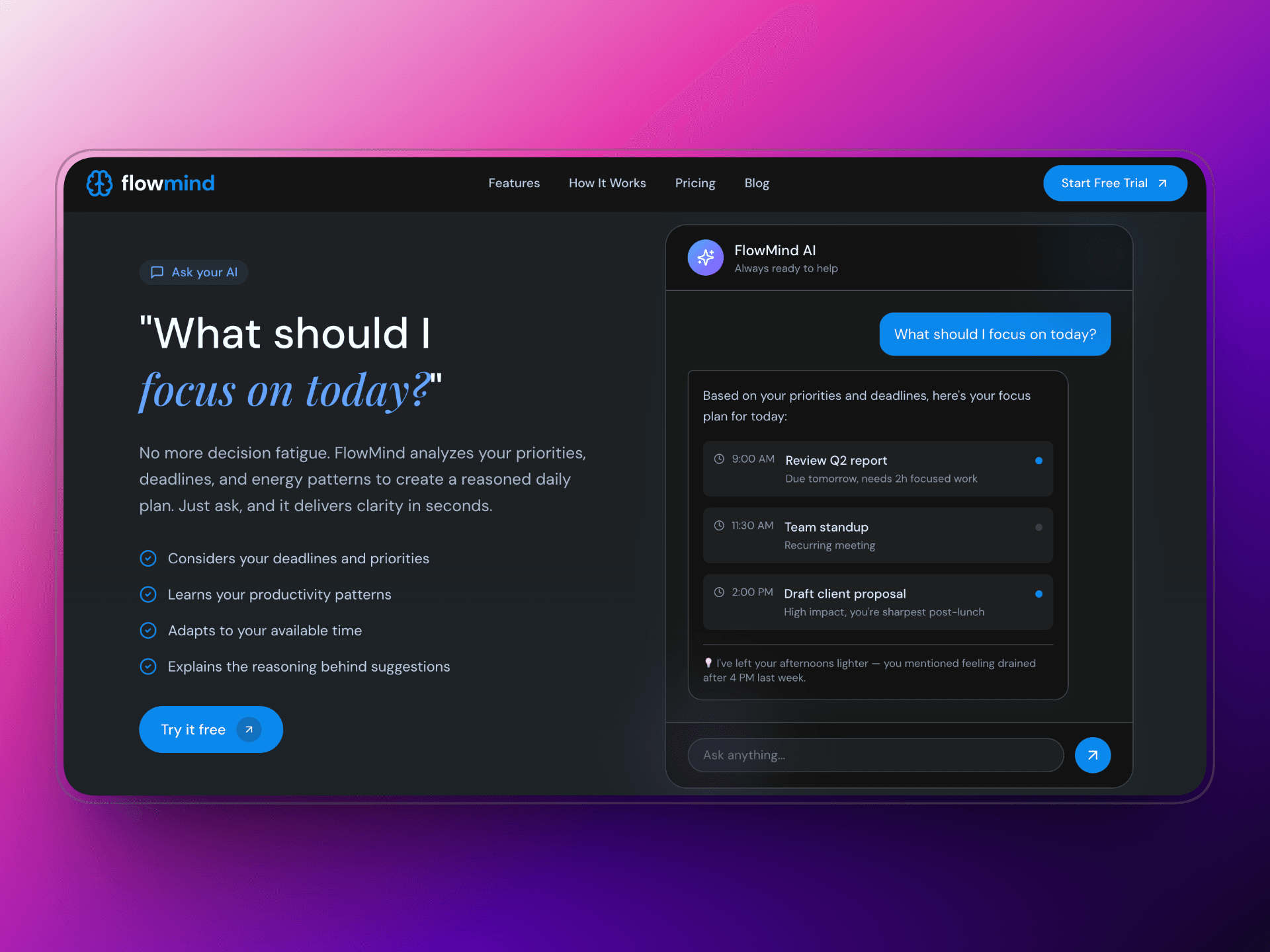AI Productivity System main screenshot